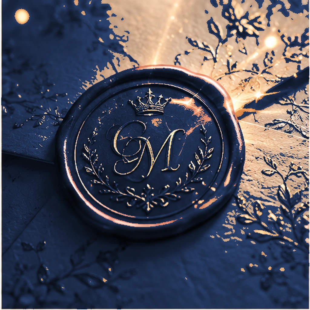 Elegant navy wax seal
